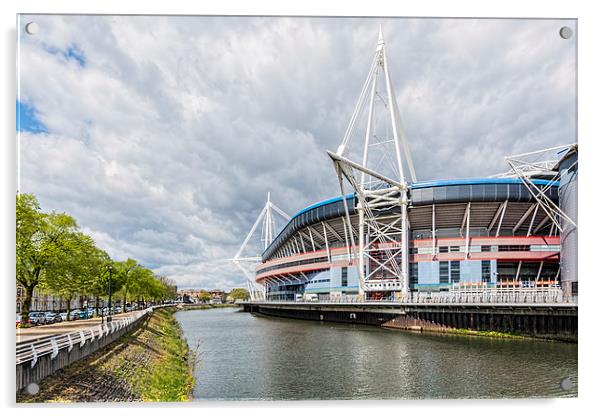 Wales Millennium Stadium Cardiff Acrylic by Steve Purnell