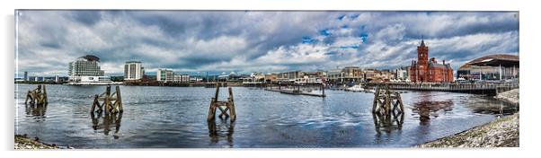  Cardiff Bay Panorama Acrylic by Steve Purnell