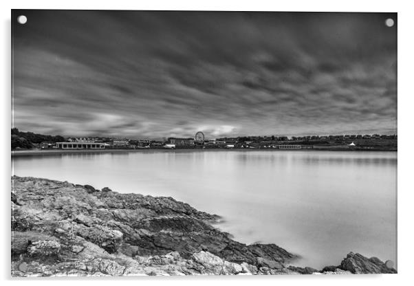 Two Minutes At Barry Island Mono Acrylic by Steve Purnell