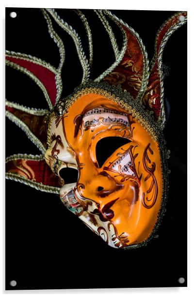 Venetian Mask 5 Acrylic by Steve Purnell