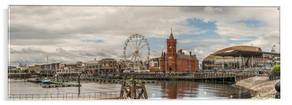 Panoramic Cardiff Bay 1 Acrylic by Steve Purnell