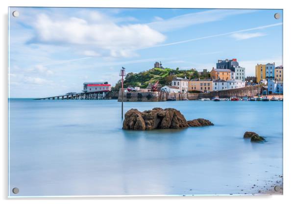 Tenby Harbour Long Exposure 1 Acrylic by Steve Purnell