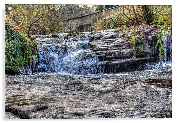 River Ennig Waterfalls 2 Acrylic by Steve Purnell