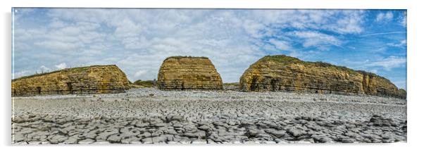 Rhoose Point Panorama Acrylic by Steve Purnell