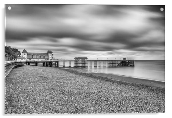 Moody Penarth Pier 1 Acrylic by Steve Purnell