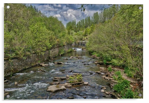 River Rhymney In Springtime Acrylic by Steve Purnell