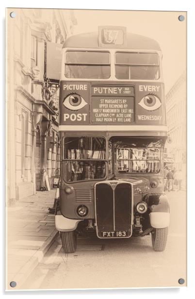 Vintage Bus Acrylic by Steve Purnell