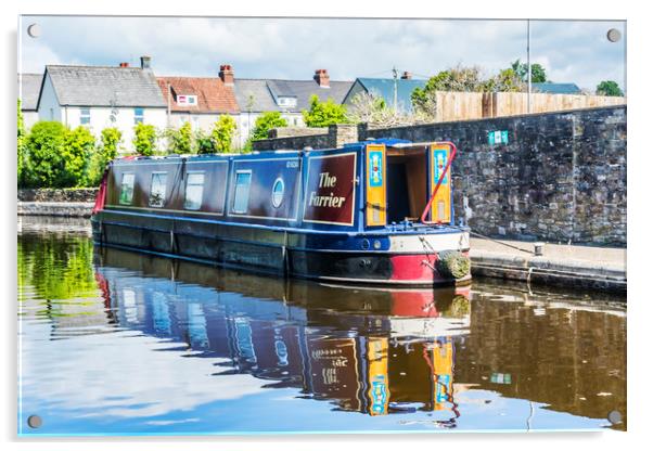 Narrow Boat The Farrier Acrylic by Steve Purnell