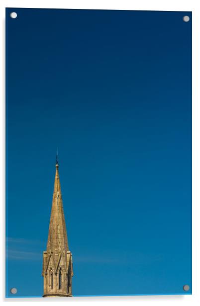 Brecon Presbyterian Church Spire Acrylic by Steve Purnell