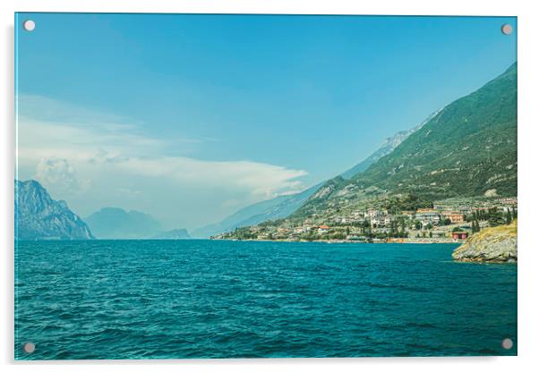 Lake Garda View Acrylic by Steve Purnell