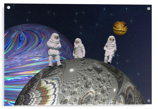 Walking On The Moon Acrylic by Steve Purnell