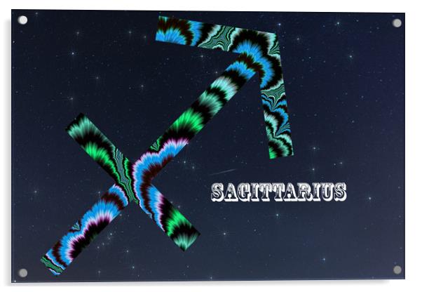 Sagittarius Acrylic by Steve Purnell