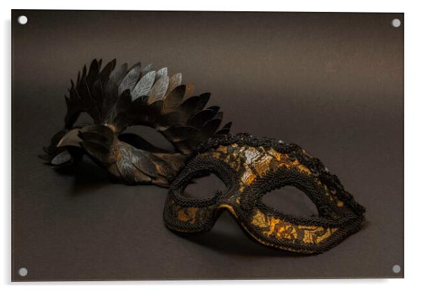 Halloween Masks Acrylic by Steve Purnell
