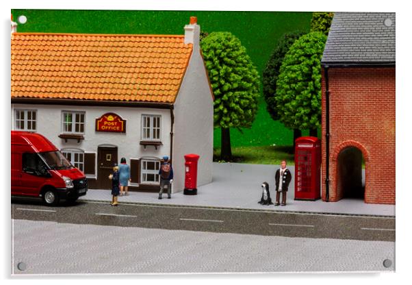 The Village Post Office Acrylic by Steve Purnell