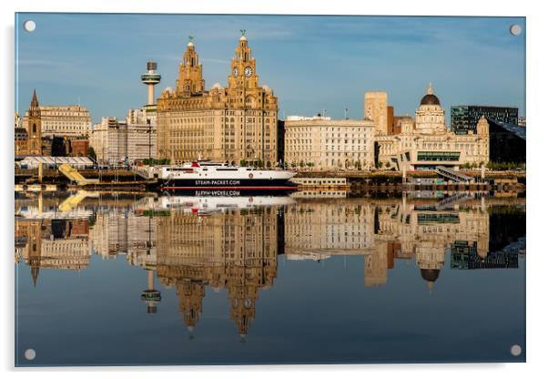 Liverpool Waterfront Acrylic by Roger Green