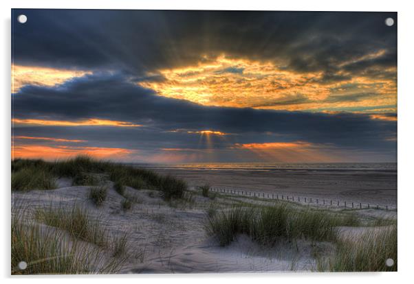 Ainsdale Sunset Acrylic by Roger Green