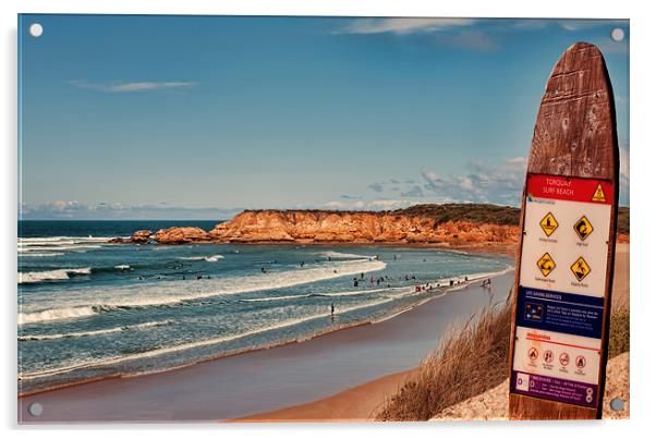 Torquay Surf Beach Acrylic by Roger Green