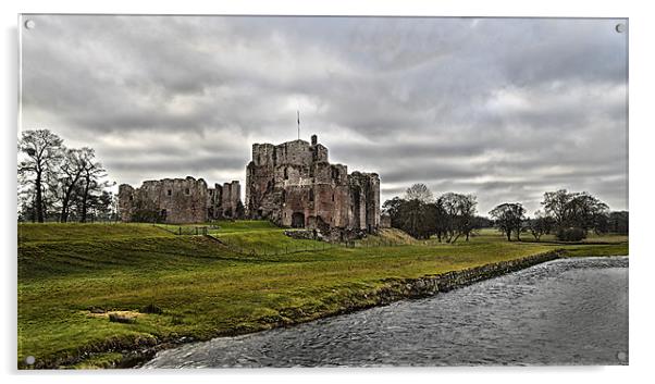Brougham Castle Acrylic by Roger Green