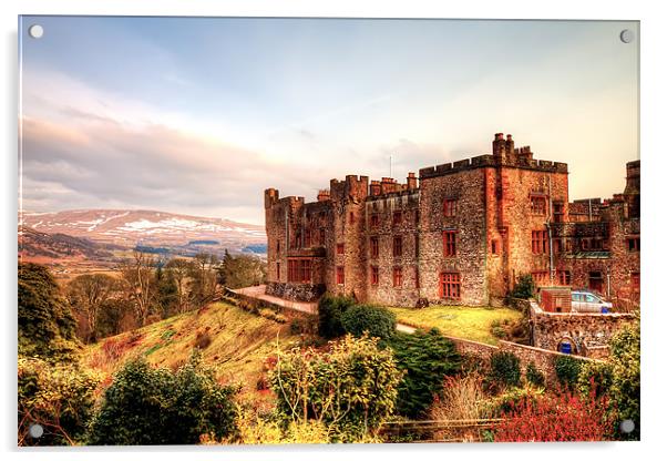 Muncaster Castle Acrylic by Roger Green