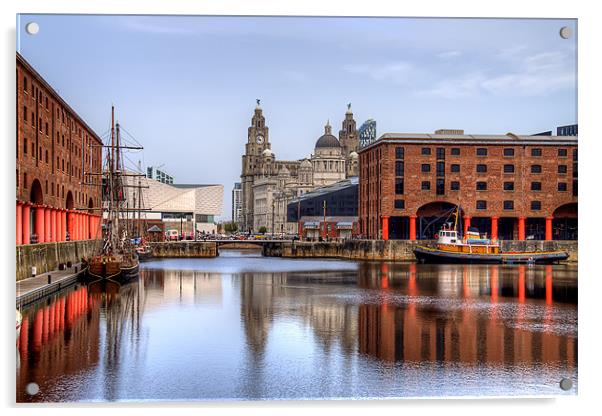 Albert Dock, Liverpool Acrylic by Roger Green