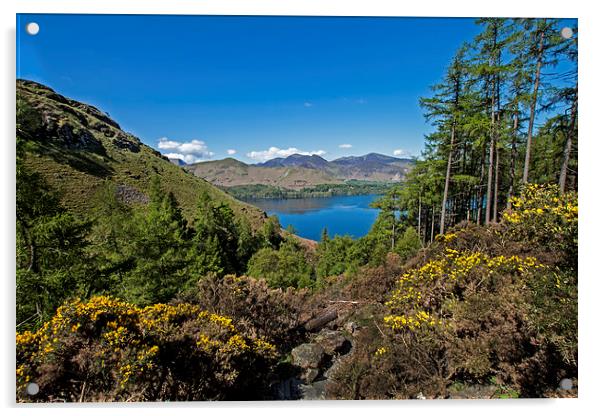 Derwentwater Acrylic by Roger Green