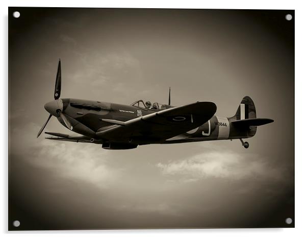 Mark 5b Spitfire Acrylic by Roger Green
