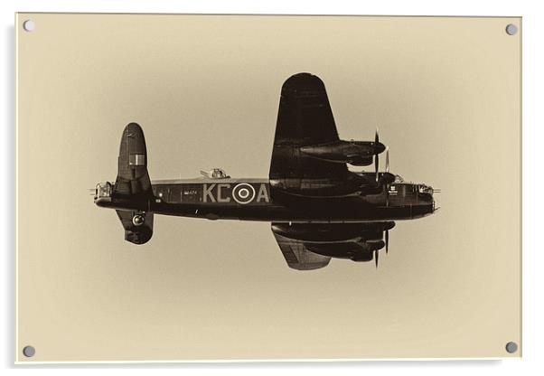 Avro Lancaster Acrylic by Roger Green