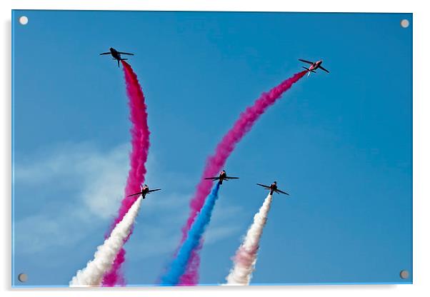 Red Arrows Acrylic by Roger Green