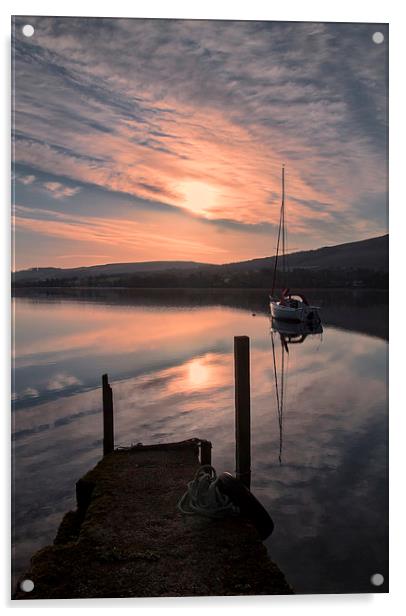 Ullswater Sunrise Acrylic by Roger Green