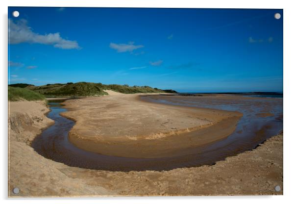 Embleton Bay Beach Acrylic by Roger Green