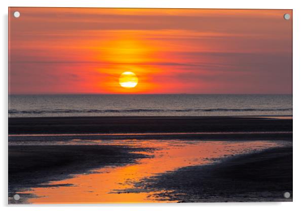 Ainsdale Beach Sunset Acrylic by Roger Green