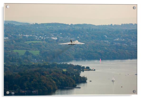 Vulcan Flypast at Ambleside Acrylic by Roger Green