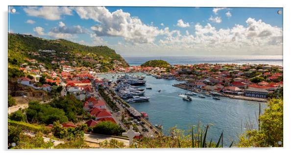 Gustavia Harbour Acrylic by Roger Green
