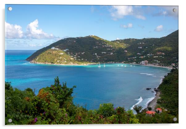 Stunning Bay on Tortola Acrylic by Roger Green