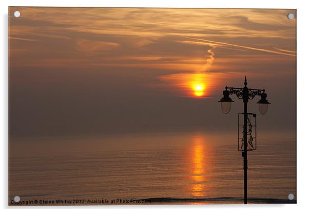 Sun Rise over the Coast Acrylic by Elaine Whitby