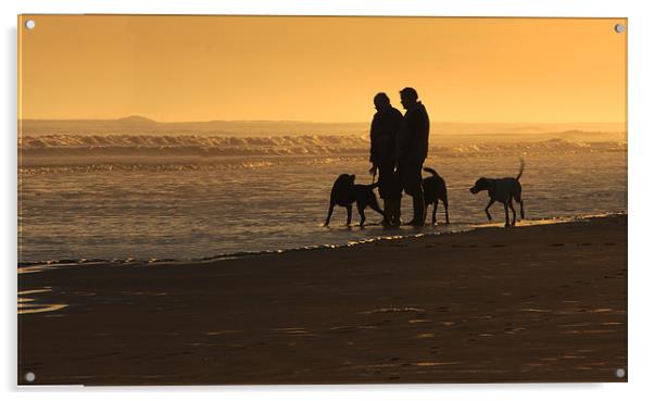 Meeting at Sun Rise, Acrylic by Elaine Whitby