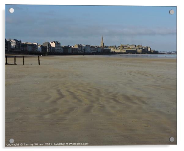 St Malo France from the Seafront  Acrylic by Tammy Winand
