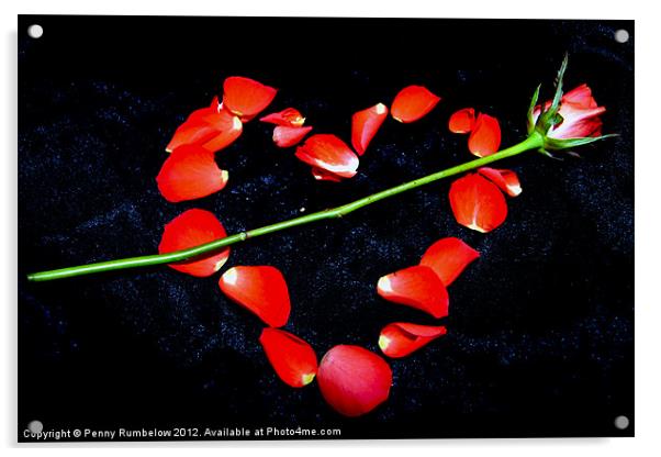 arrow through heart Acrylic by Elouera Photography