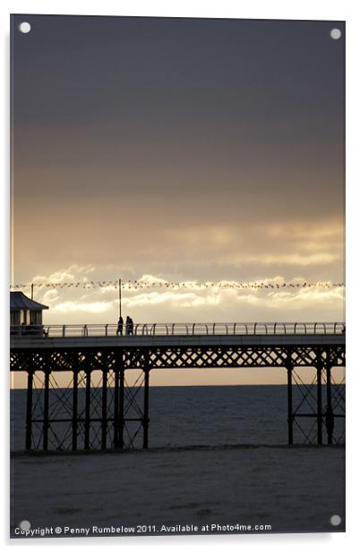 a stroll on the pier Acrylic by Elouera Photography