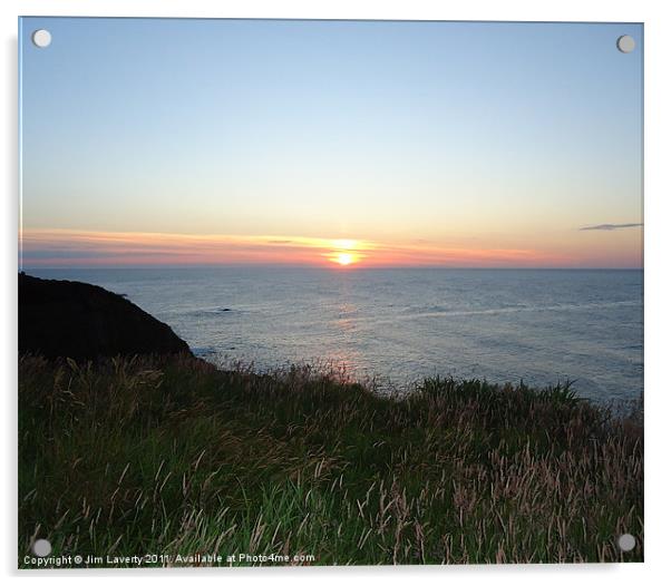Sunset On The Moray Coast Acrylic by Jim Laverty