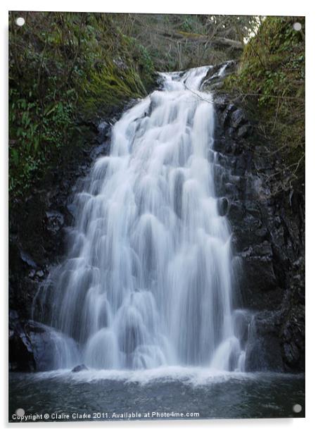 Glenoe Waterfall, Carrickfergus, Northern Ireland Acrylic by Claire Clarke