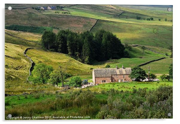 Countryside in Bowland Acrylic by Jenny Challinor