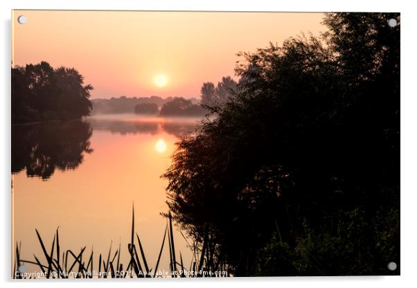 Sunrise On The River Trent Acrylic by Martyn Williams