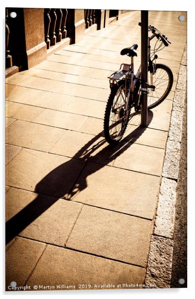 Bicycle In Sunlight Acrylic by Martyn Williams