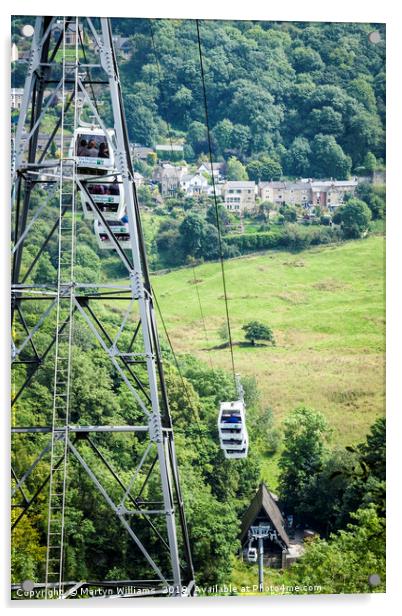 Cable Cars, Heights of Abraham Acrylic by Martyn Williams
