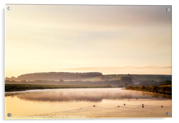 Dawn, River Trent, Nottinghamshire Acrylic by Martyn Williams