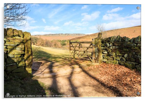 Peak District Footpath To Stanage Edge Acrylic by Martyn Williams