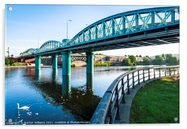 Lady Bay Bridge, Nottingham Acrylic by Martyn Williams