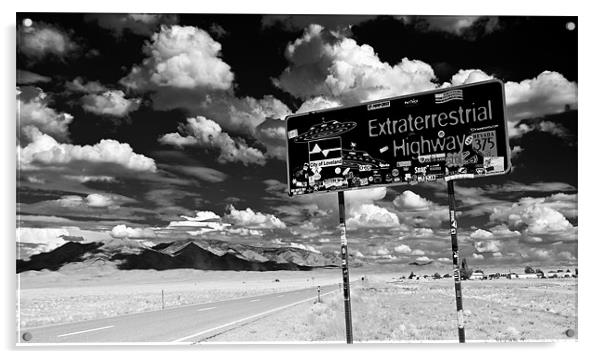 Extraterrestrial Highway (SR 375) Acrylic by jordan whipps