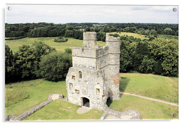 Donnington Castle (Ink Sketch collection) Acrylic by jamie stevens Helicammedia